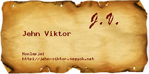 Jehn Viktor névjegykártya